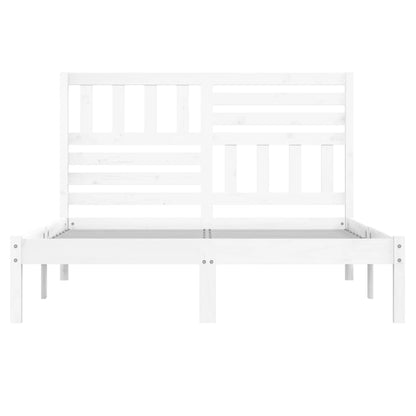 vidaXL Bed Frame without Mattress White Solid Wood Pine 120x200 cm