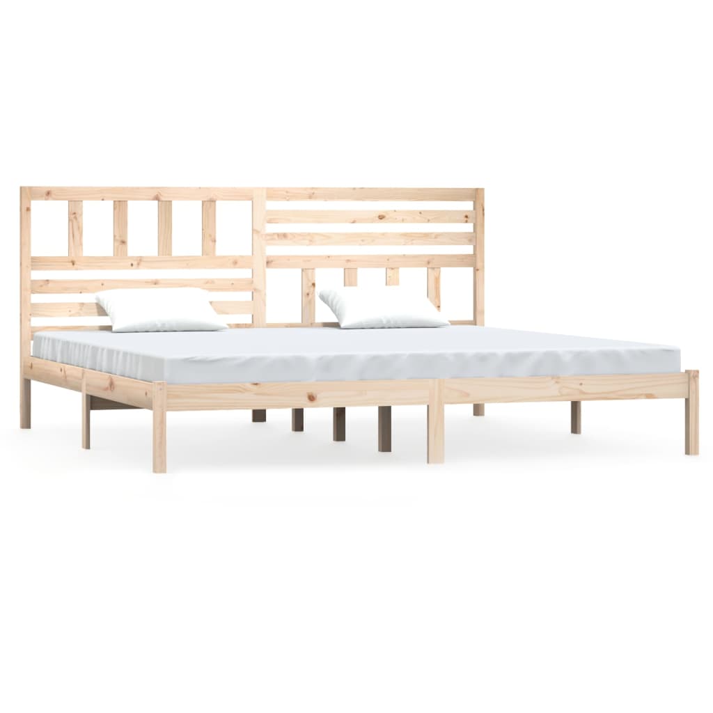 vidaXL Bed Frame without Mattress 180x200 cm Super King  Solid Wood Pine