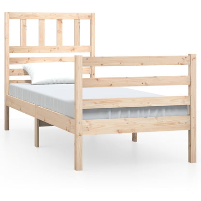 vidaXL Bed Frame without Mattress 90x190 cm Single Single Solid Wood