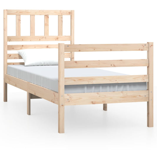 vidaXL Bed Frame without Mattress 90x190 cm Single Single Solid Wood