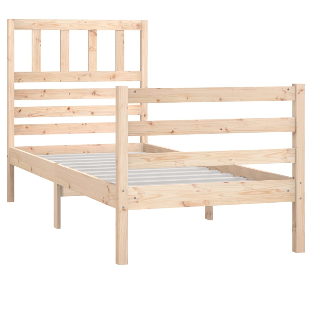 vidaXL Bed Frame without Mattress 90x190 cm Single Single Solid Wood
