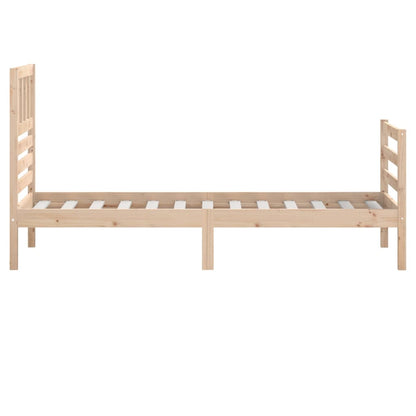 vidaXL Bed Frame without Mattress 90x190 cm Single Single Solid Wood