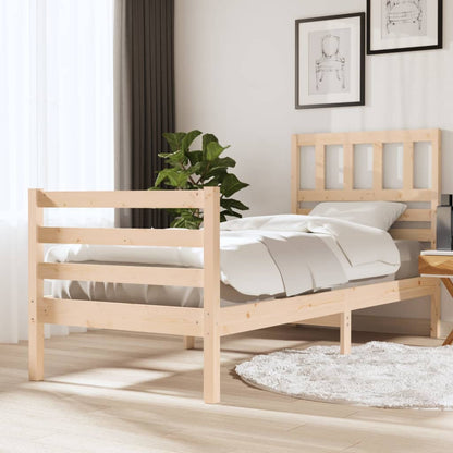 vidaXL Bed Frame without Mattress 90x190 cm Single Single Solid Wood