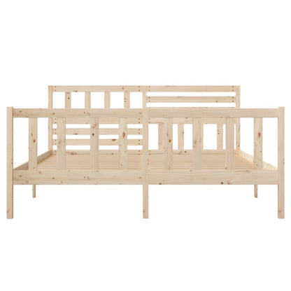 3101133 vidaXL Bed Frame without Mattress Solid Wood 140x190 cm (810062+814144)