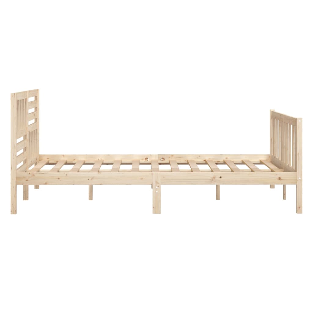 3101133 vidaXL Bed Frame without Mattress Solid Wood 140x190 cm (810062+814144)