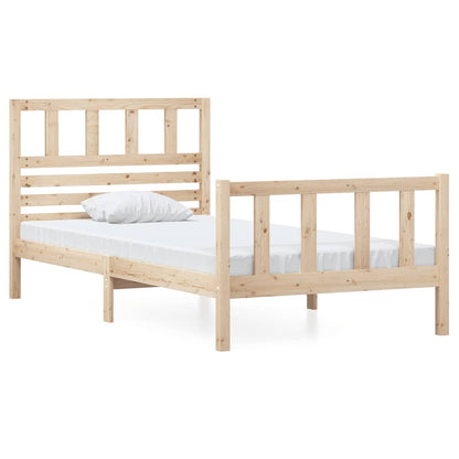 3101138 vidaXL Bed Frame without Mattress Solid Wood 90x200 cm (810067+814124)