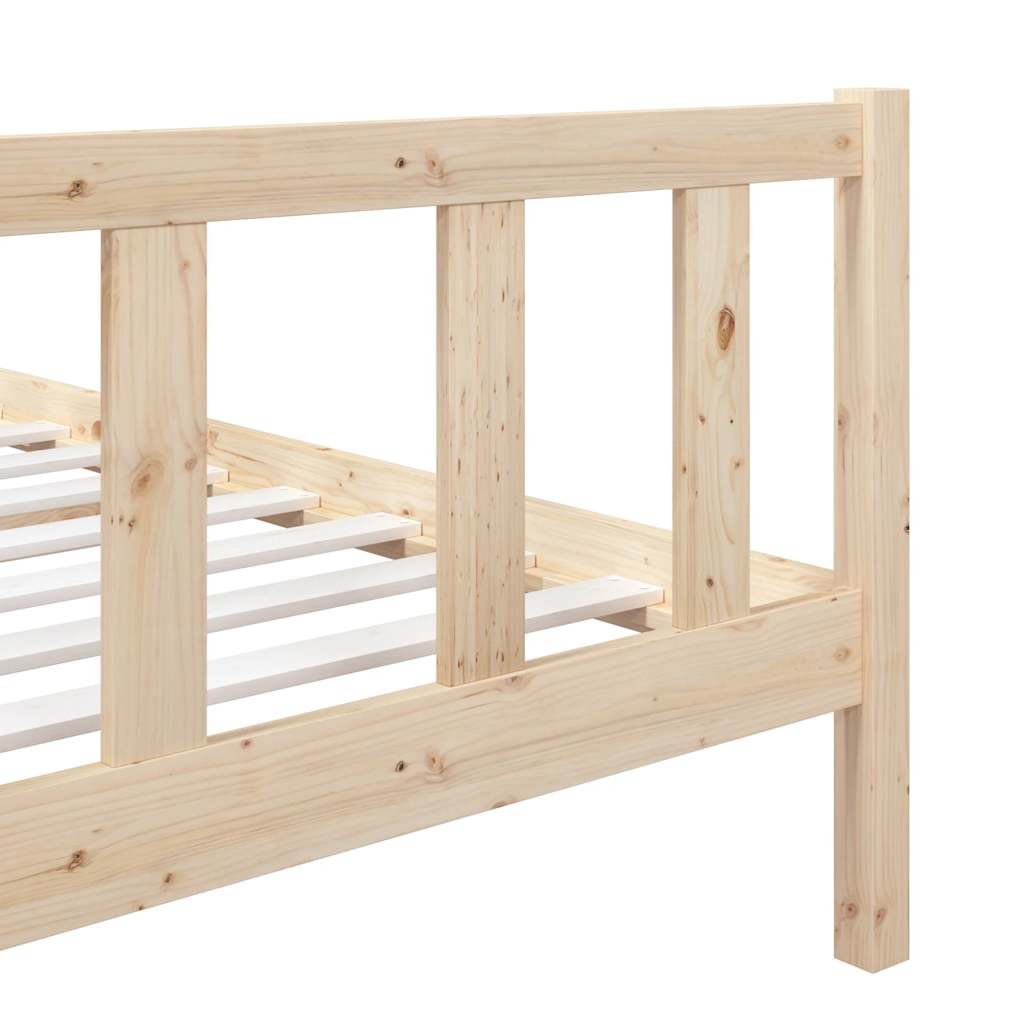 3101138 vidaXL Bed Frame without Mattress Solid Wood 90x200 cm (810067+814124)