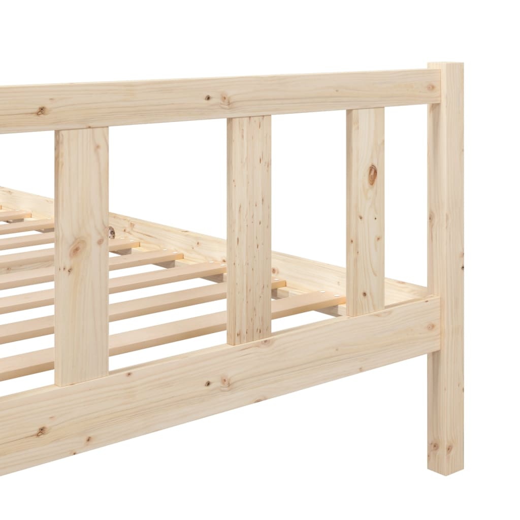 3101148 vidaXL Bed Frame without Mattress Solid Wood 120x200 cm (810077+814134)