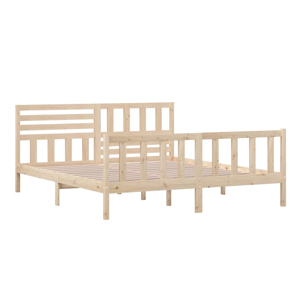 vidaXL Bed Frame without Mattress Super King Solid Wood