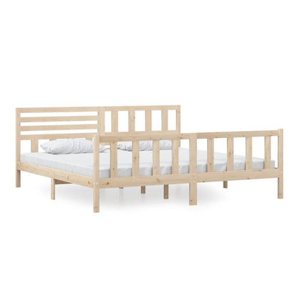 3101173 vidaXL Bed Frame without Mattress Solid Wood 200x200 cm (810102+814164)