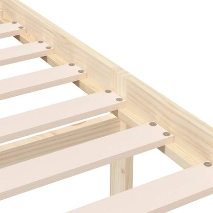 vidaXL Bed Frame | Natural Wood | Solid Pinewood | Small Single | Modern