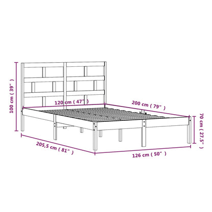 vidaXL Bed Frame | Natural Pine | Solid Pine Wood | Double | Durable | Bed Frame
