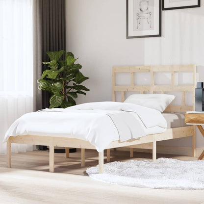 vidaXL Bed Frame | Natural Pine | Solid Pine Wood | Double | Durable | Bed Frame
