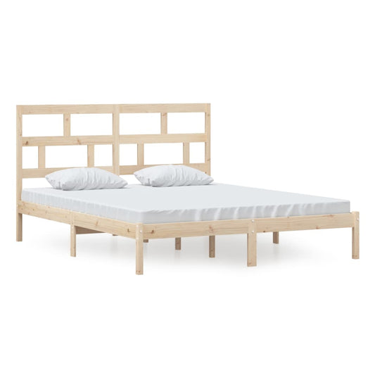 3101228 vidaXL Bed Frame without Mattress Solid Wood 160x200 cm (810027+814204)