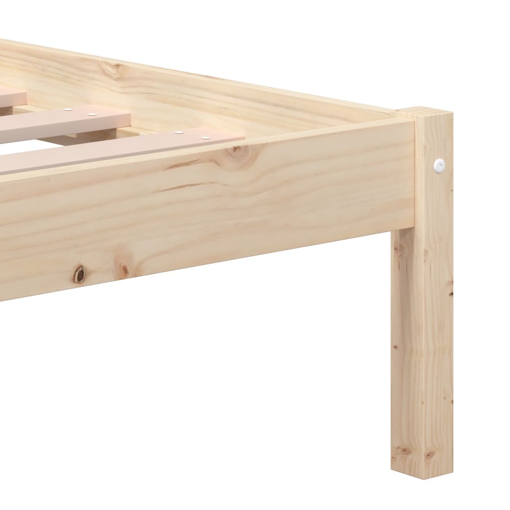 vidaXL Bed Frame | Natural wood | Solid pine wood | Double |  Durable