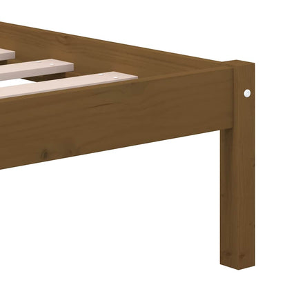 vidaXL Bed Frame | Honey brown | Solid Pine Wood | 200x200 cm | Bed Frame