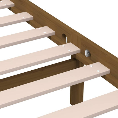 vidaXL Bed Frame | Honey brown | Solid Pine Wood | 200x200 cm | Bed Frame
