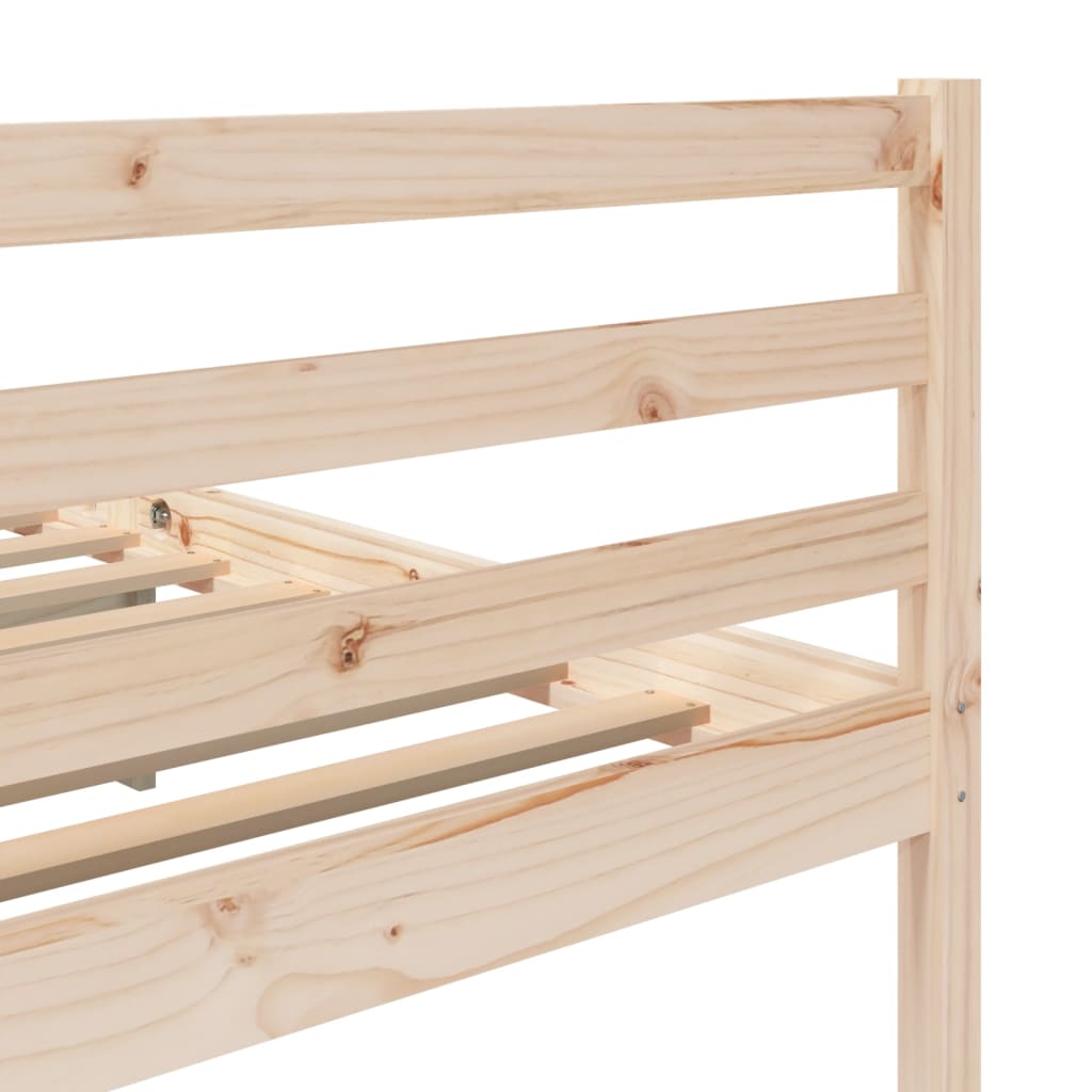 vidaXL Bed Frame | Natural wood | Solid pine wood | Single | Durable | Bed Frame
