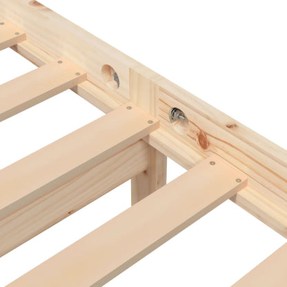 vidaXL Bed Frame | Natural wood | Solid pine wood | Single | Durable | Bed Frame