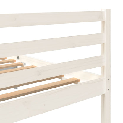 3101279 vidaXL Bed Frame without Mattress White Solid Wood 120x200 cm (810426+814185)