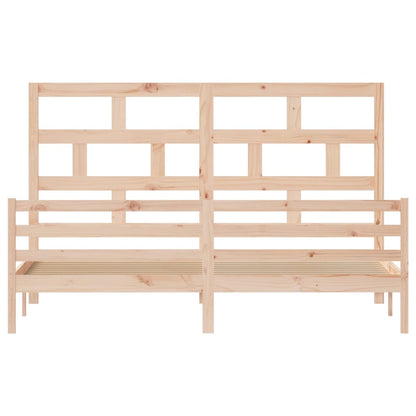 3101303 vidaXL Bed Frame without Mattress Solid Wood 200x200 cm (810450+814214)