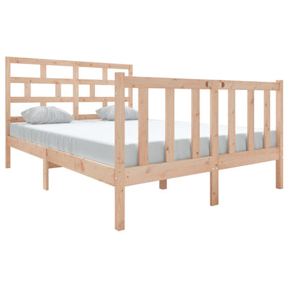 3101328 vidaXL Bed Frame without Mattress Solid Wood 140x190 cm (810062+814194)