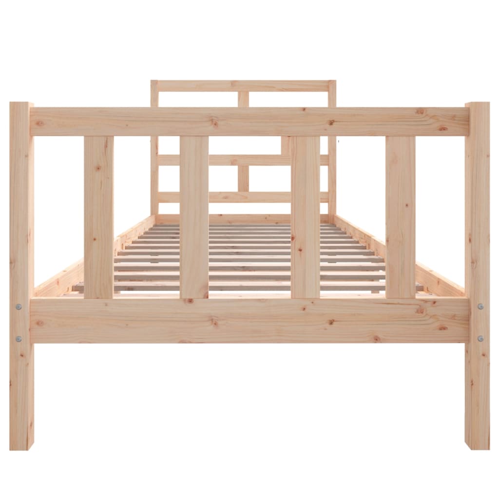 3101333 vidaXL Bed Frame without Mattress Solid Wood 90x200 cm (810067+814174)