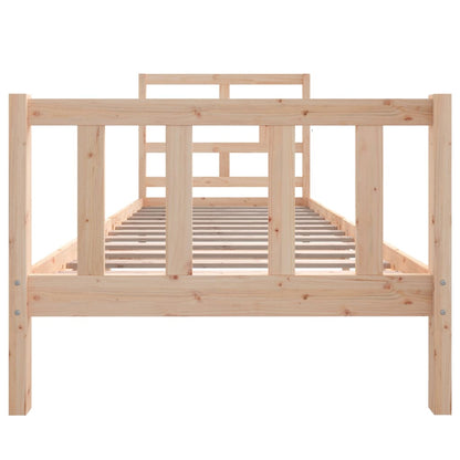3101333 vidaXL Bed Frame without Mattress Solid Wood 90x200 cm (810067+814174)