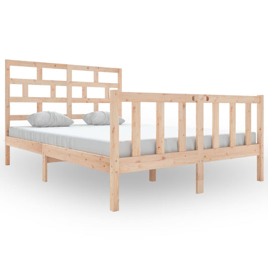 3101343 vidaXL Bed Frame without Mattress Solid Wood 120x200 cm (810077+814184)