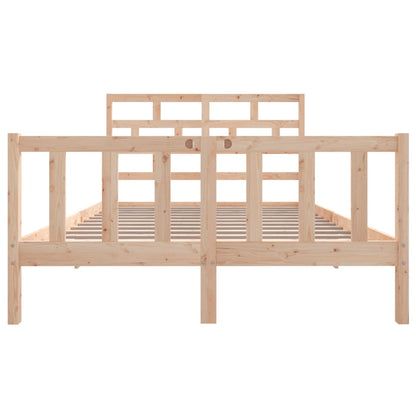 3101348 vidaXL Bed Frame without Mattress Solid Wood 140x200 cm (810082+814194)