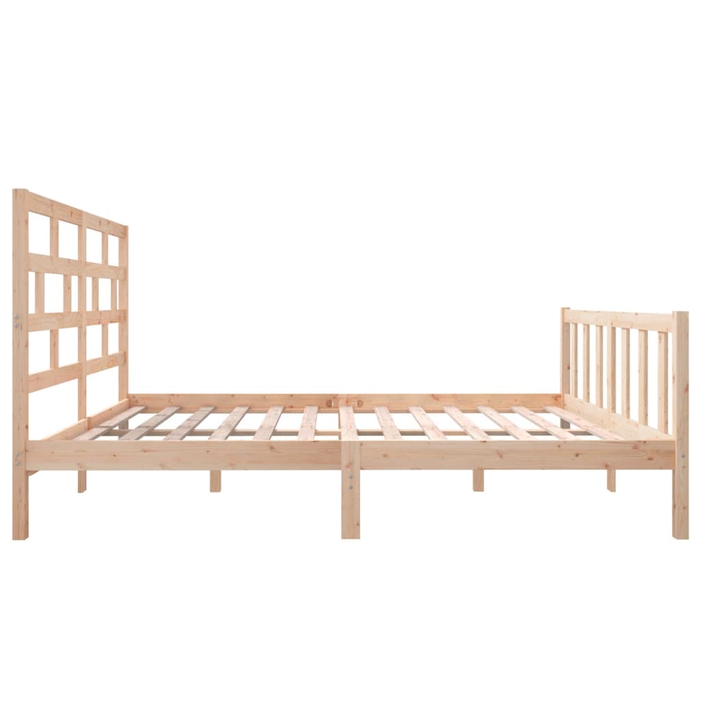 3101348 vidaXL Bed Frame without Mattress Solid Wood 140x200 cm (810082+814194)