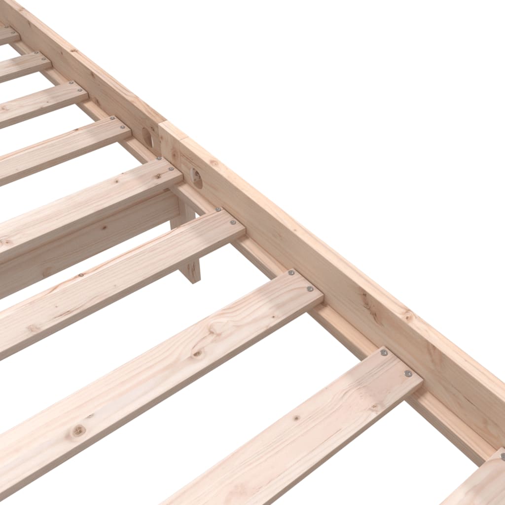 3101348 vidaXL Bed Frame without Mattress Solid Wood 140x200 cm (810082+814194)