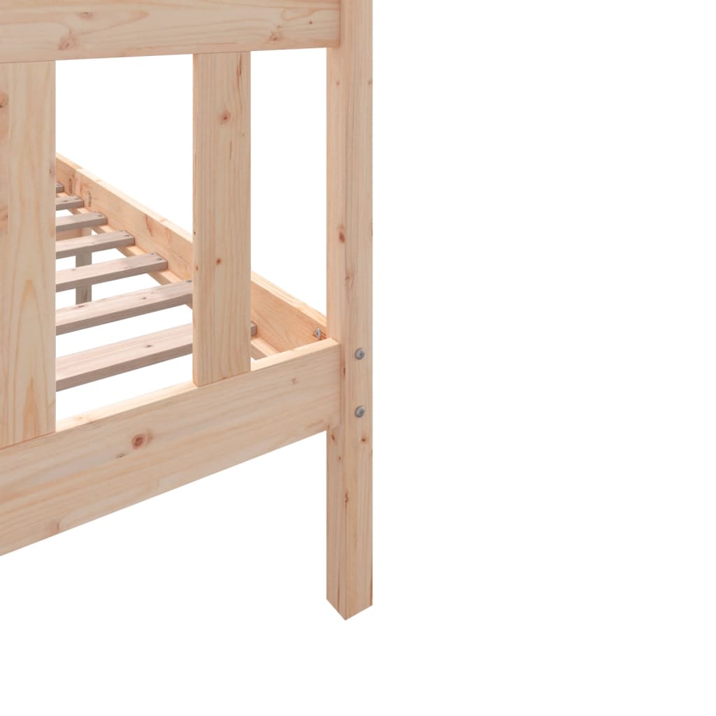 3101348 vidaXL Bed Frame without Mattress Solid Wood 140x200 cm (810082+814194)