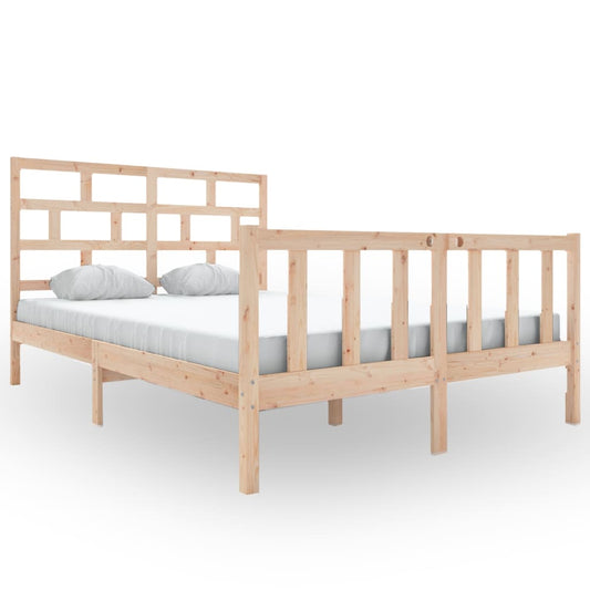 3101358 vidaXL Bed Frame without Mattress Solid Wood 160x200 cm (810092+814204)