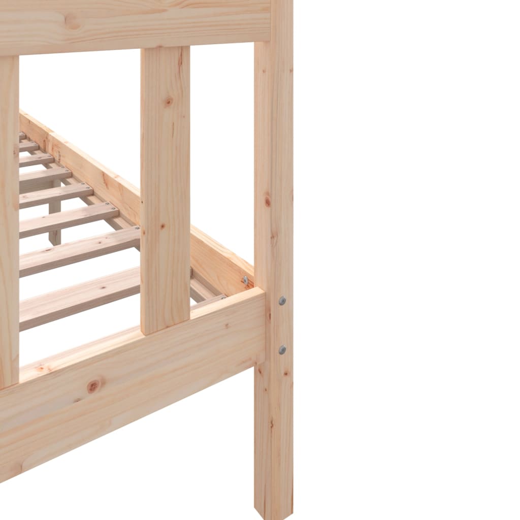 3101358 vidaXL Bed Frame without Mattress Solid Wood 160x200 cm (810092+814204)