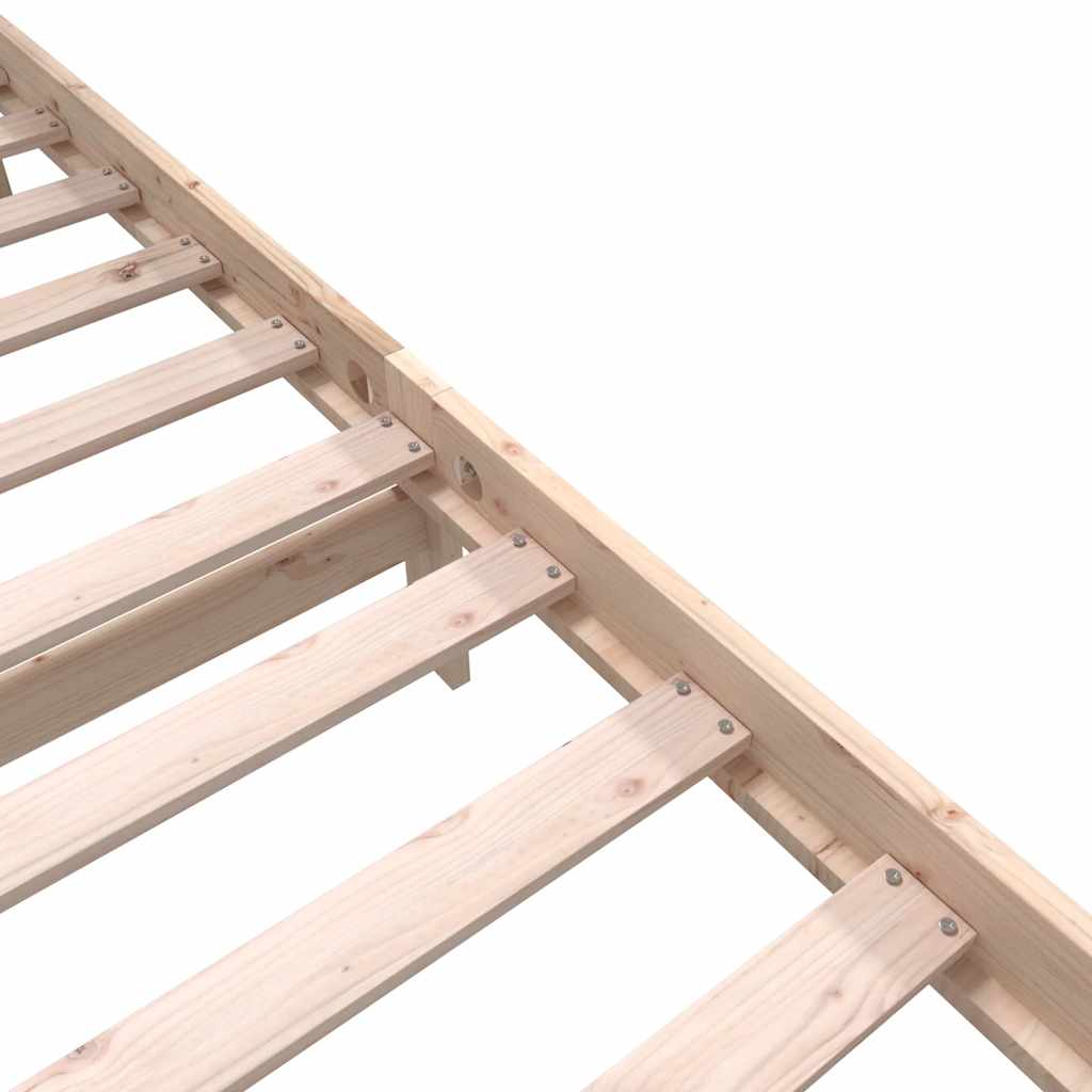 3101368 vidaXL Bed Frame without Mattress Solid Wood 200x200 cm (810102+814214)
