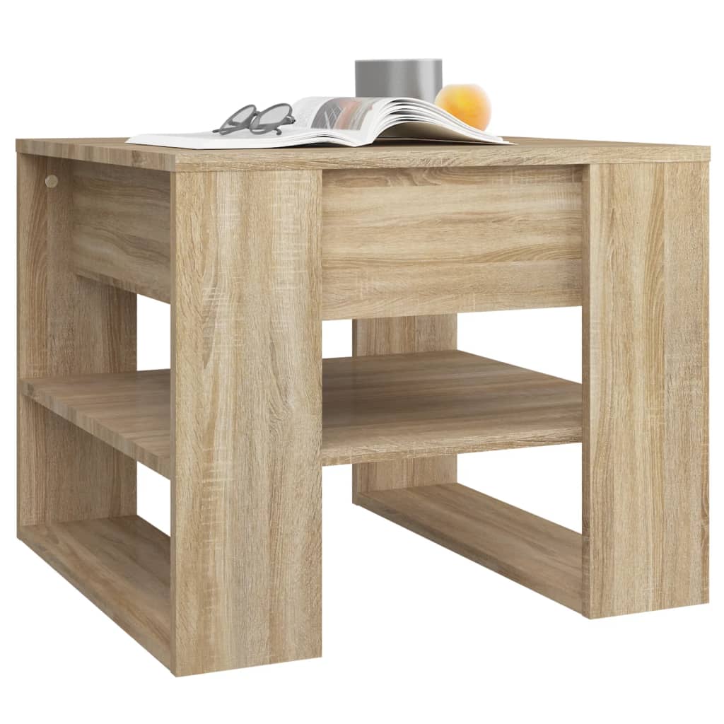 vidaXL Coffee Table Sonoma Oak 55.5x55x45 cm Engineered Wood