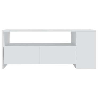 vidaXL Coffee Table White 102x55x42 cm Engineered Wood