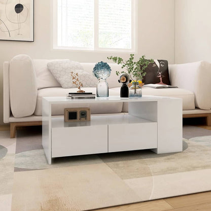 vidaXL Coffee Table White 102x55x42 cm Engineered Wood