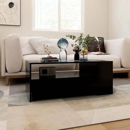 vidaXL Coffee Table Black 102x55x42 cm Engineered Wood