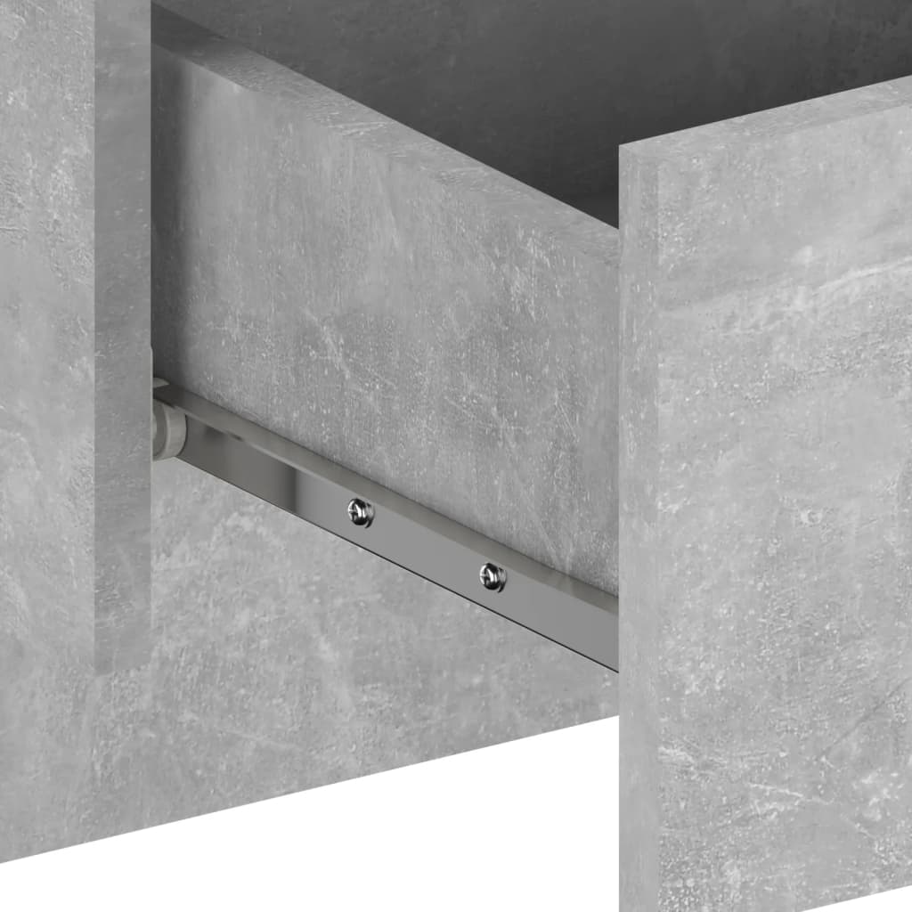 vidaXL Wall-mounted Bedside Cabinets 2 pcs Concrete Grey
