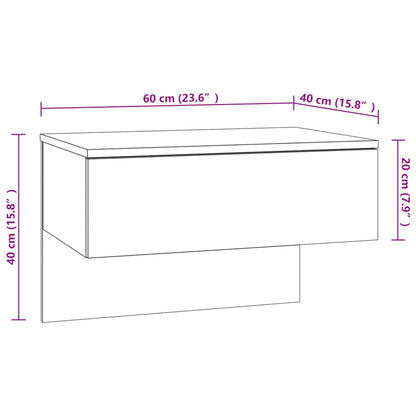 vidaXL Wall-mounted Bedside Cabinets 2 pcs High Gloss White