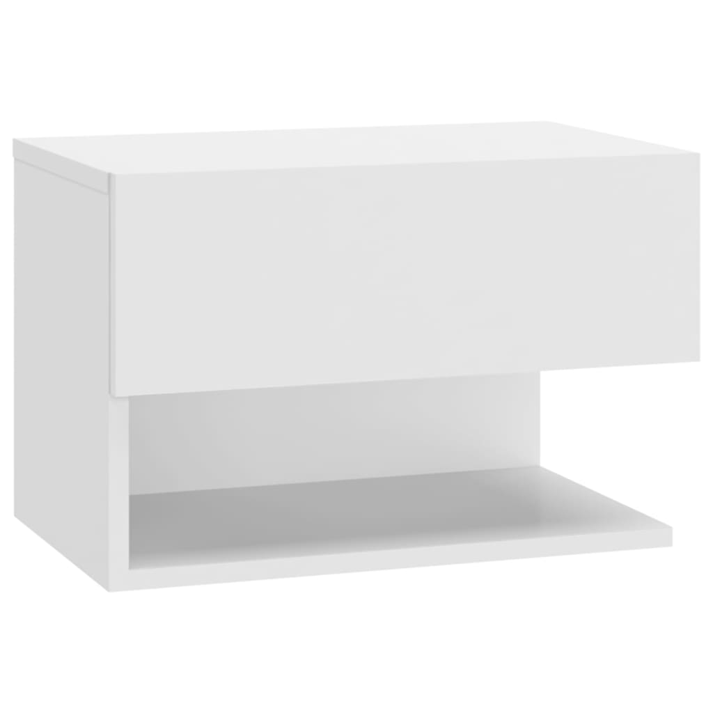 810954 vidaXL Wall-mounted Bedside Cabinets 2 pcs White