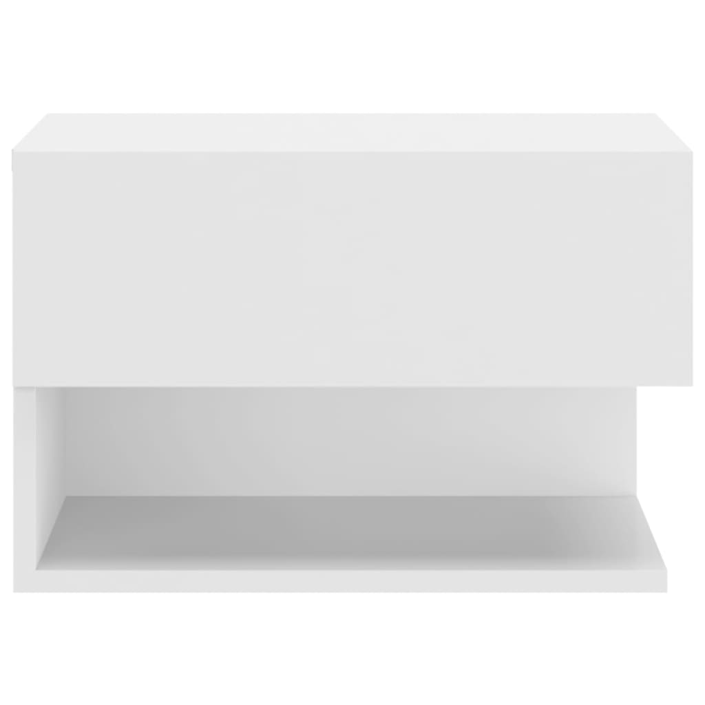 810954 vidaXL Wall-mounted Bedside Cabinets 2 pcs White