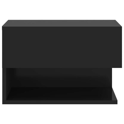 810955 vidaXL Wall-mounted Bedside Cabinet Black