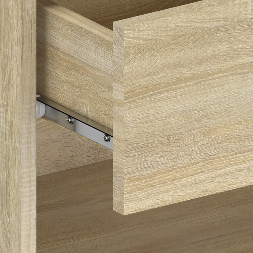810959 vidaXL Wall-mounted Bedside Cabinet Sonoma Oak
