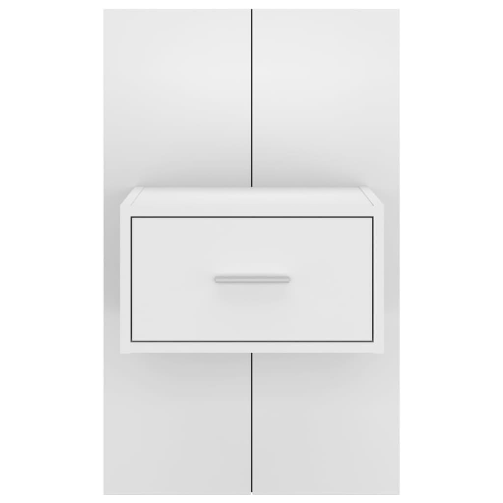 vidaXL Wall-mounted Bedside Cabinet White