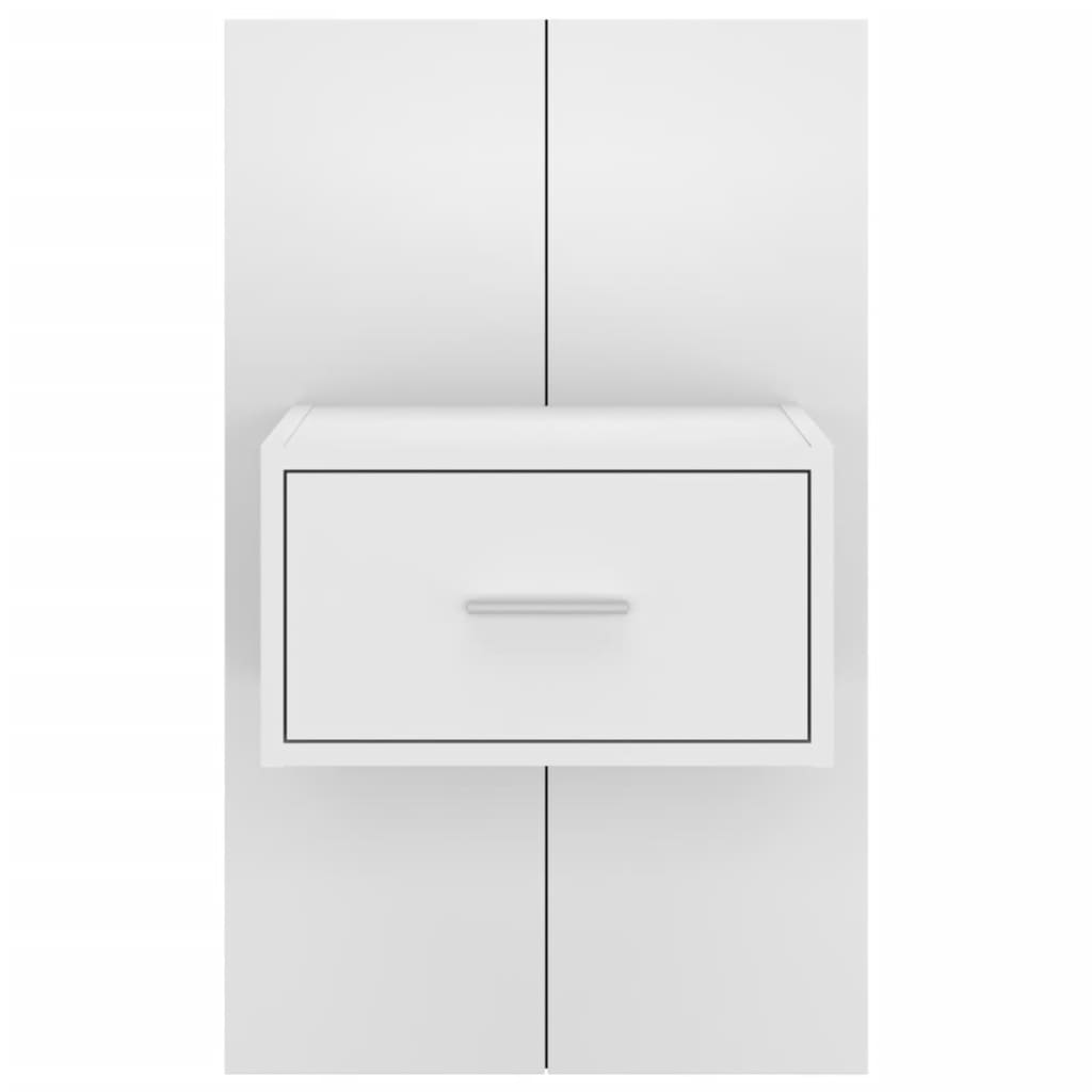 810972 vidaXL Wall-mounted Bedside Cabinets 2 pcs White