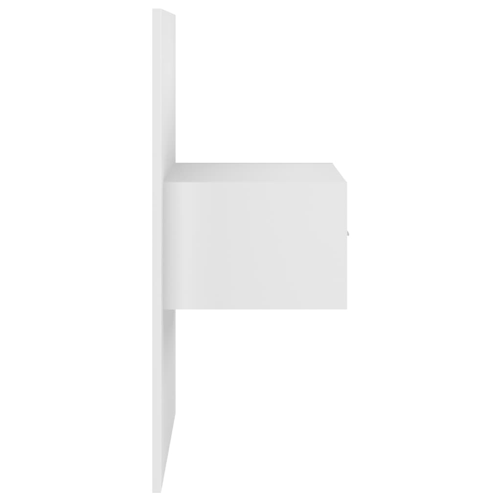 810972 vidaXL Wall-mounted Bedside Cabinets 2 pcs White