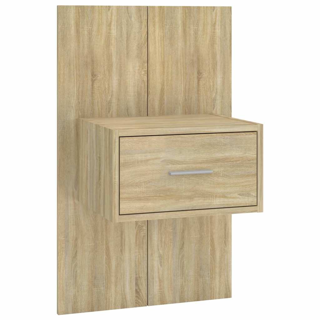 810978 vidaXL Wall-mounted Bedside Cabinets 2 pcs Sonoma Oak